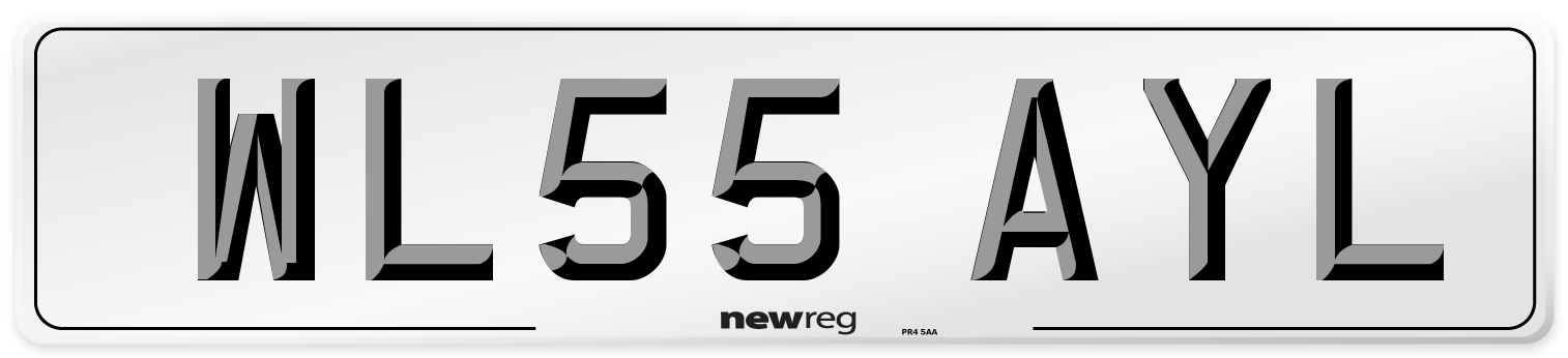 WL55 AYL Number Plate from New Reg